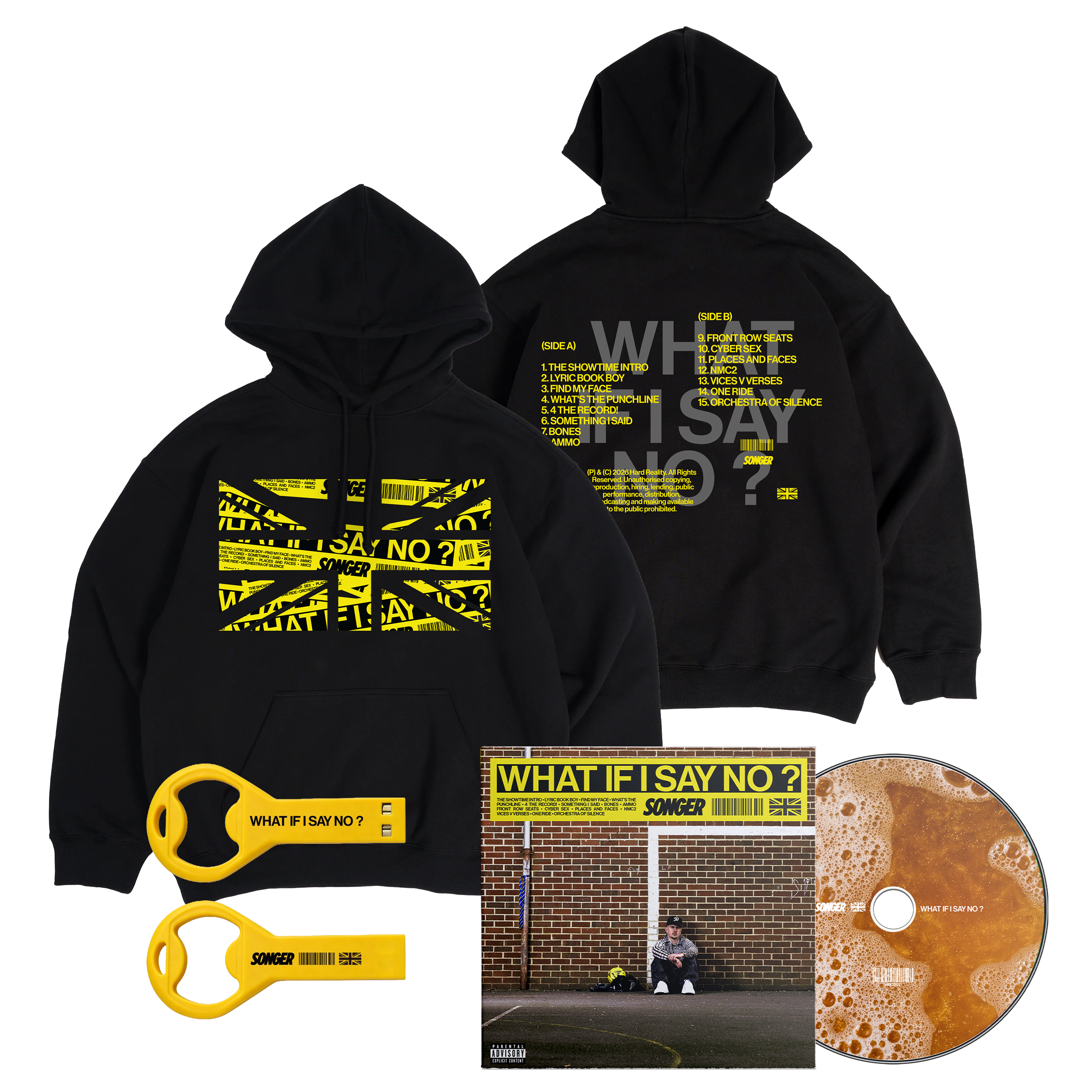 Hoodie + CD + USB Bottle Opener Bundle – Songer
