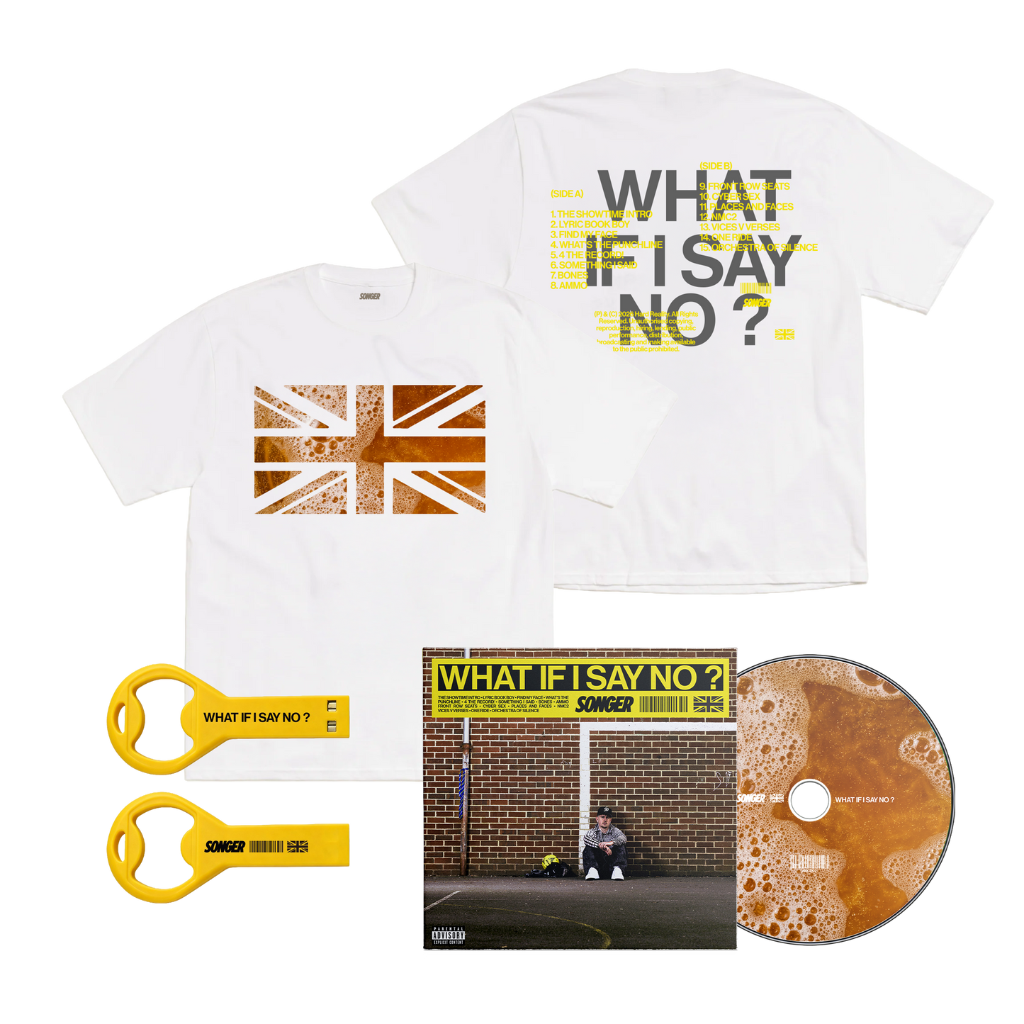 Tee + CD + USB Bottle Opener Bundle